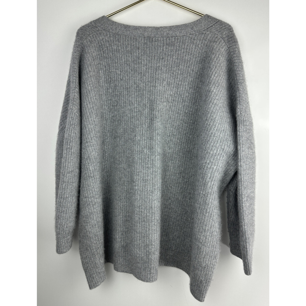 Jenni Kayne Cashmere Cocoon Cardigan Heather Grey Women’s Plus Size 1X Oversized - Picture 14 of 16